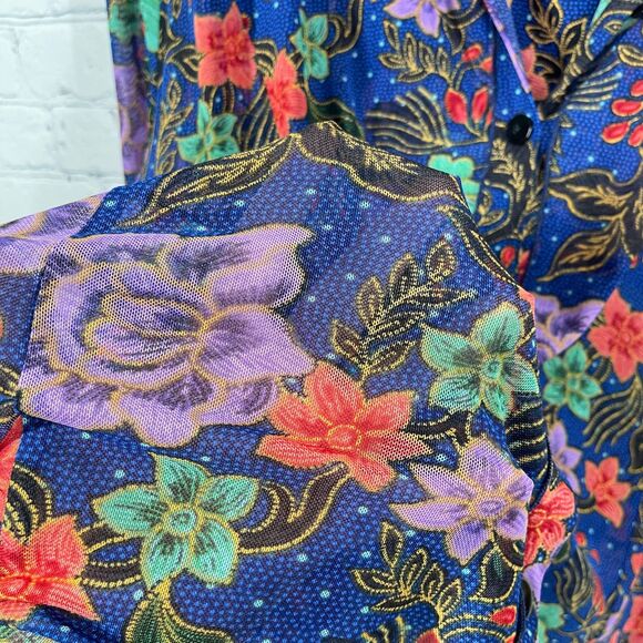 Attitudes by Renee Cardigan Tank Top 2 Pc Women Plus 3X Floral Knit Mesh Cover - Picture 11 of 16